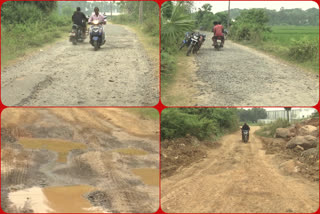 DAMAGED ROADS IN SRIKAKULAM