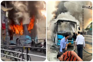 indore fire broke out in electric bus