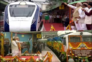 Etv BharatPM Narendra modi Flags off Vande bharat Express