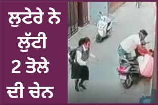 Robber absconding by snatching 2 tola gold chains in Tarn Taran