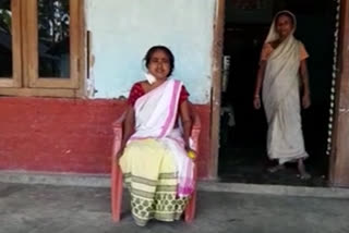 Woman suffering from dengue in Merapani