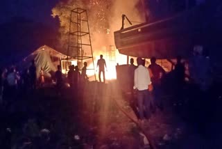 Fire caused huge loss to the fish stock of Mangalore port