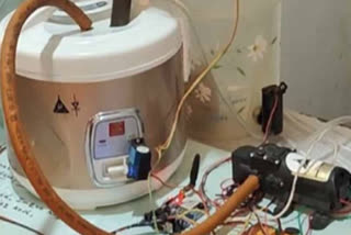 four students and one teacher from Kashmir University design unique Starch Rice Cooker for Diabetic Patients