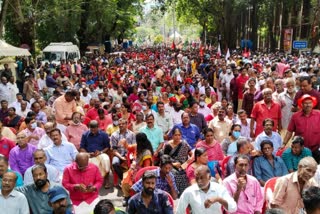 RAJ BHAVAN MARCH  RAJ BHAVAN MARCH AGAINST GOVERNOR  തിരുവനന്തപുരം  kerala latest news  government governor issue  രാജ്ഭവന്‍ മാര്‍ച്ച്  ആരിഫ് മുഹമ്മദ് ഖാൻ  സിപിഎം ജനറല്‍ സെക്രട്ടറി  സീതാറാം യെച്ചൂരി