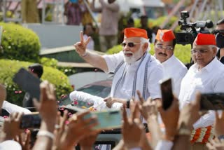 Roadshow of Prime Minister Narendra Modi