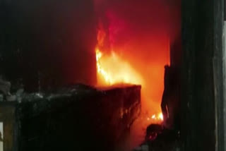 Fire breaks out in godown