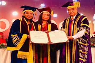 cricketer-rajeshwari-gayakwad-felicitated-with-honorary-doctorate