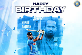 BCCI Celebrating Yusuf Pathan 40th Birthday