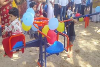 Construction of children park by senior students
