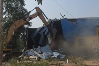 Bulldozer on biodiesel pump Khargone