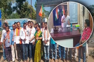 BJP demands arrest of vyasanagar municipal chairperson for throwing file on executive officer