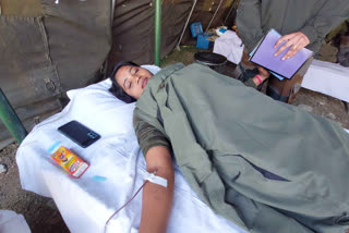 گاندربل میں فوج کی جانب سے خون عطیہ کیمپ کا انعقاد