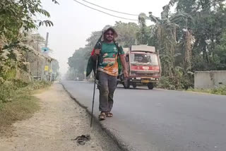Bangladeshi Student walking across West Bengal to spread the message of Environmental Well Being
