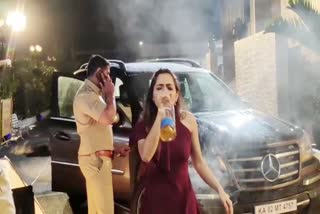 Actress Ashika Ranganath rampage in alcohol intoxication viral video