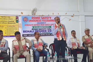 Road safety awareness meeting at Behali College