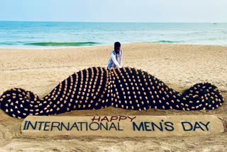 International Men's Day: Sand Art by Sudarshan Patnaik