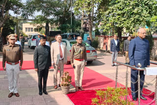 guard of honour to governor ramesh bais in giridih