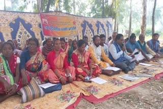 Jharkhand Mazdoor Union protest in Sahibganj