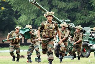 Fire power exercise of Army and Air Force
