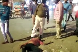 Drunker High Voltage Drama On Road IN Bhagalpur