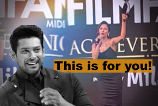 Shehnaaz Gill dedicates award to Sidharth Shukla