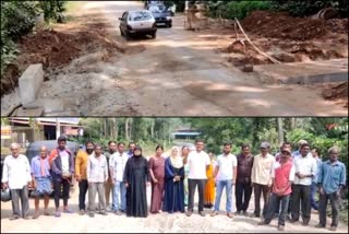Kodagu: Deteriorated State Highway Road 91; Villagers protested for repairs