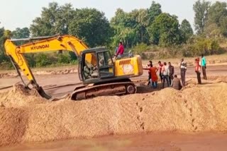illegal sand mining in bharatpur