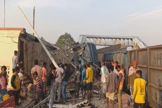 A Goods Train derailed at Korai Station in Bhadrak Kapilas Road Railway Section in odisha