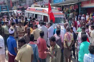 Idukki  Shanthanpara  Wild Elephant  Wild Elephant attack  Old man Dies in Wild Elephant attack  protest  National highway  ഇടുക്കി  ശാന്തന്‍പാറ  കാട്ടാന ആക്രമത്തില്‍  കാട്ടാന  വയോധികന്‍  വനംവകുപ്പിന്‍റെ അനാസ്ഥ  മൃതദേഹവുമായി  ദേശീയപാത ഉപരോധിച്ച് നാട്ടുകാര്‍  ദേശീയപാത  സംസ്ഥാനപാത  പൂപ്പാറ  സമരം  കാട്ടാന ശല്യം  വനംവകുപ്പ്