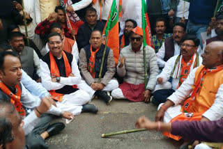 BJP protest against Hemant Soren government