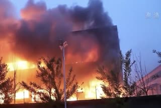 Fire kills 36 at industrial wholesaler in central China
