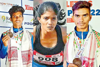 Medals in national level athletics competitions