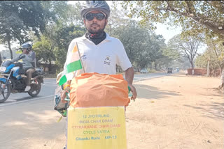 ಪರಿಸರ ರಕ್ಷಣೆ ಜಾಗೃತಿಗೆ ಮಾಜಿ ಯೋಧನ ದೇಶಸಂಚಾರ.. ಸೈಕಲ್ ಸಂಚಾರ