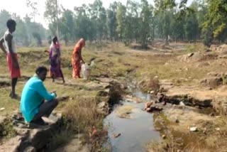 Villagers forced to drink sewage water