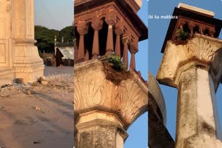 Plaster Falls from Bibi ka Maqbara