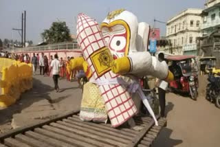 tent house employee took lord jagannath idol in a trolley, video viral