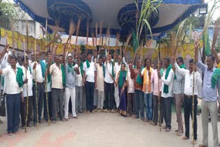 sugarcane farmers groom protest against government