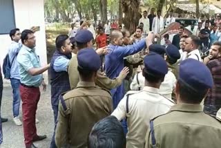 Fighting during district president byelection