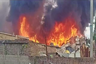 massive-fire-broke-out-at-a-scrap-godown-in-jajpur