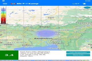 Etv Bharat earthquake at East North East of Tura Meghalaya