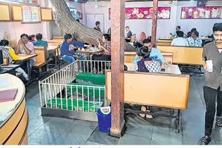 tea stall in between graves in gujarat ahmedabad