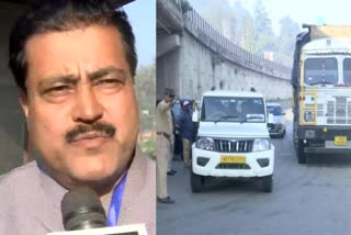 Assam police restricted vehicular movement at Assam-Meghalaya border