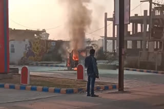 Fire during filling CNG in auto
