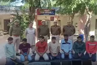 cricket betting busted in Nagaur, 7 arrested with laptops and mobiles