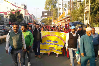 Haldwani Municipal Corporation sanitation workers on strike
