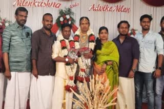 Palakkad  Transgender  wedding  Temple Authority  ട്രാൻസ്‌ജെൻഡർ  ട്രാൻസ്‌ജെൻഡർ വിവാഹത്തിന്  അനുമതി നിഷേധിച്ചു  ക്ഷേത്ര ഭാരവാഹികള്‍  ഭാരവാഹികള്‍  ദമ്പതികള്‍  പാലക്കാട്  കൊല്ലങ്കോട്  തിരി കാച്ചാംകുറിശ്ശി  ക്ഷേത്രം  ബോര്‍ഡ്  ആക്‌ടിവിസ്‌റ്റ്  ഇഷ കിഷോര്‍