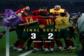 Portugal won 3-2 against Ghana