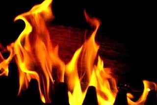 ranipet news  vellore news  robber set fire to the house  robber set fire to the house near ranipet  robber set fire  fire  set fire to the house  திருடிய வீட்டை கொளுத்திய ஆசாமிகள்  ராணிப்பேட்டையில் பரபரப்பு  ராணிப்பேட்டையில் திருடிய வீட்டை கொளுத்திய ஆசாமிகள்  திருடர்கள்  திருடிய பின்பு வீட்டிற்கு தீ  வீட்டிற்கு தீ  சிப்காட்