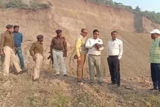 Inspection of illegal crusher and mine in Sahibganj
