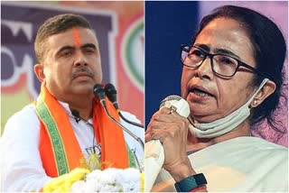 BJP leader Shubhendu Adhikari and Mamta Banerjee